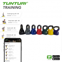 Гиря с виниловым покрытием TUNTURI 8 кг зеленая